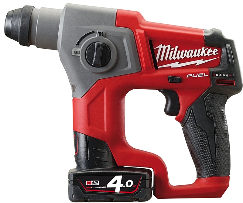 פטישון נטען MILWAUKEE 12V דגם CH עם 2 סוללות 4A