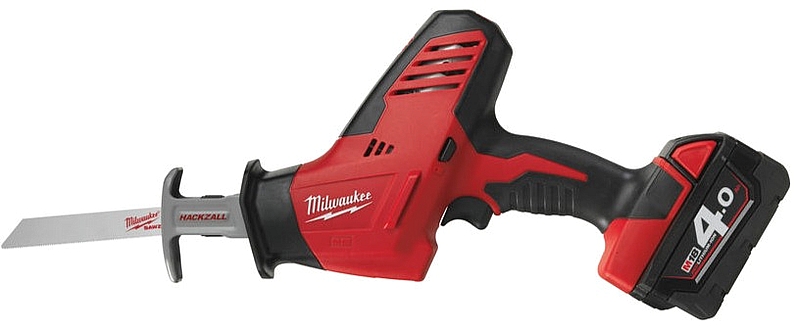 מסור חרב קומפקטי MILWAUKEE 18V דגם C18 HZ עם 2 סוללות 4A