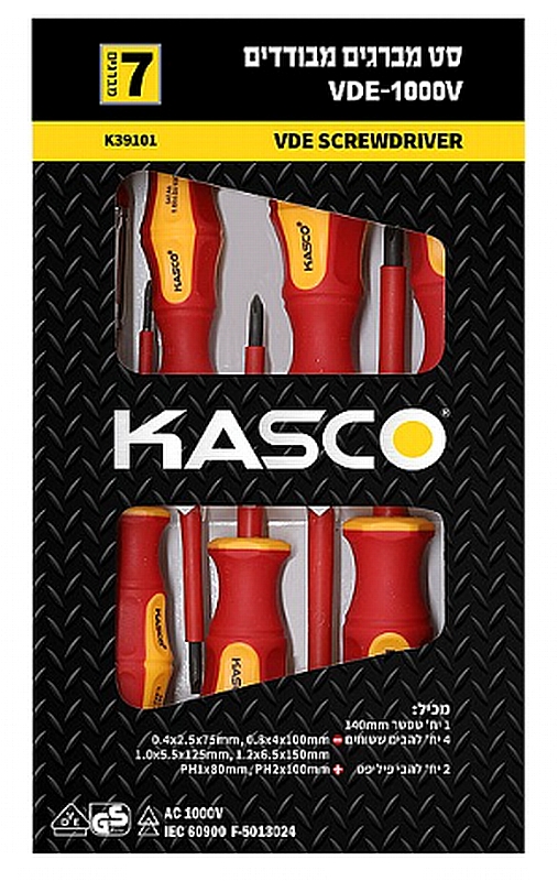 סט 7 מברגים מבודדים CR-V VDE 1000V