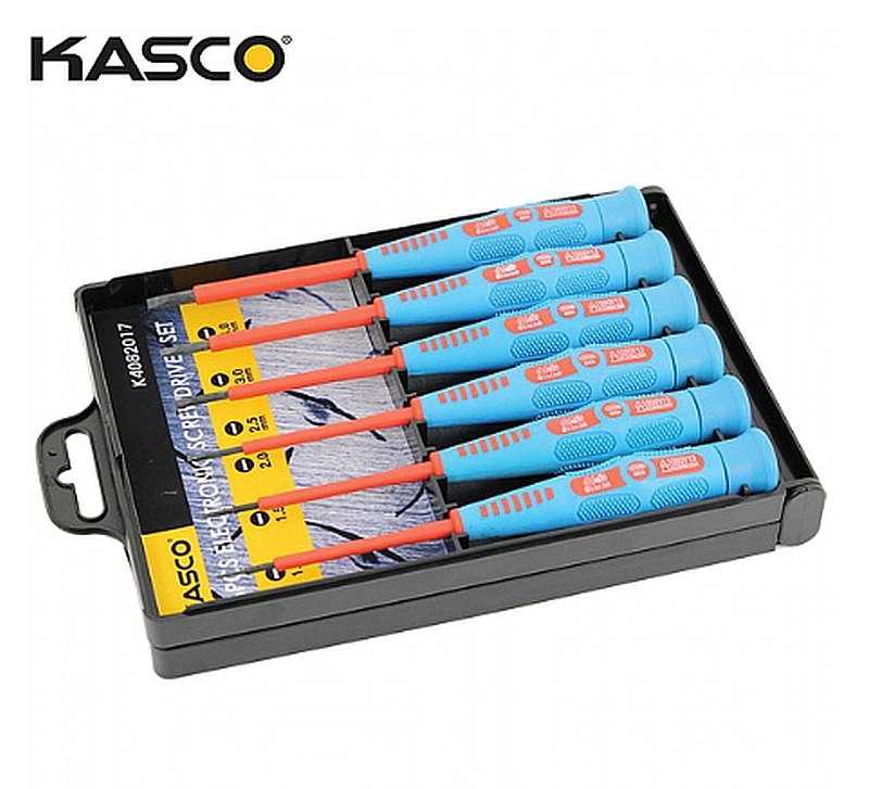 סט 6 מברגים שטוחים ארוכים לאלקטרוניקה CR-V