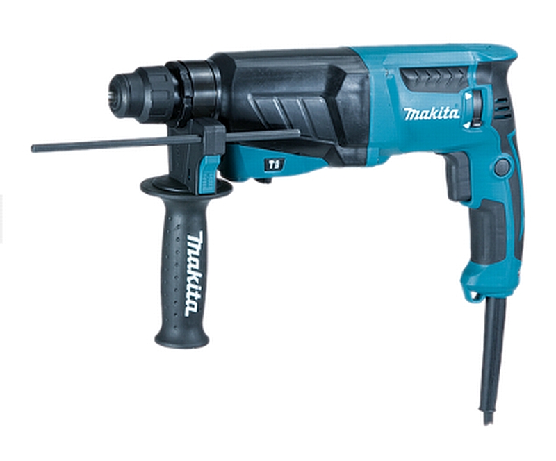 פטישון חשמלי 3 מצבי עבודה במזוודה עם פוטר - MAKITA HR2630X7 800W 2.4J