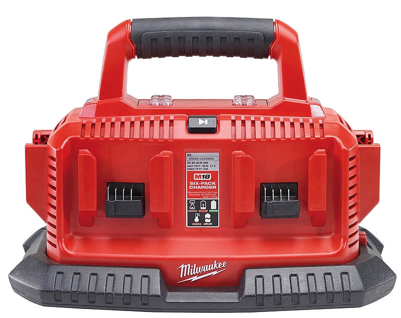 מטען לסוללות MILWAUKEE 18V דגם M1418 C6 עם 6 תאים