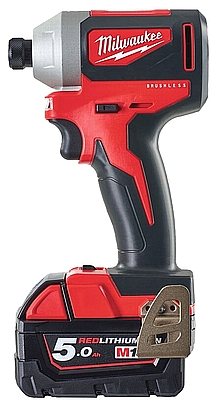 מברגת אימפקט Brushless MILWAUKEE 18V דגם BLID2 עם 2 סוללות 5A