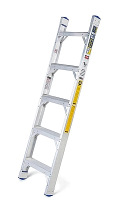 סולם אלומיניום יחיד נשען שלבים רחבים 5