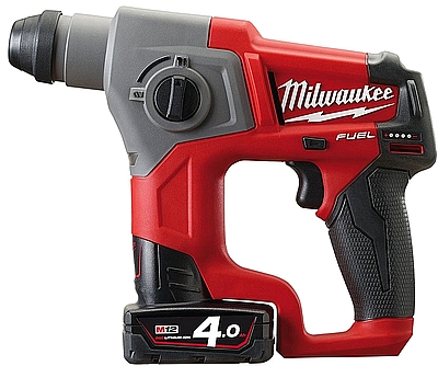 פטישון נטען MILWAUKEE 12V דגם CH עם 2 סוללות 4A