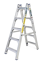 סולם אלומיניום דו-צדדי שלבים רחבים 2X4