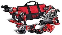 סט 6 כלים MILWAUKEE 18V דגם FPP6C2 בתיק עם 2 סוללות 5A