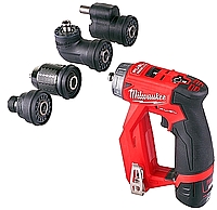 מברגה למתקינים 4 ראשים MILWAUKEE 12V דגם FDDX עם 2 סוללות 2A