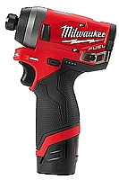 מברגת אימפקט MILWAUKEE 12V דגם FID עם 2 סוללות 2A