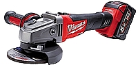 משחזת זווית "4.5 RAPID STOP MILWAUKEE 18V דגם  CAG-115 XPDB עם 2 סוללות 5A