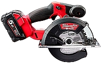 מסור עגול "6 למתכת MILWAUKEE 18V דגם FMCS עם 2 סוללות 5A